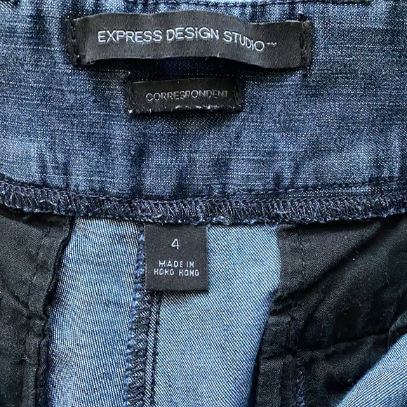 Express Correspondent Wide Leg Blue Jeans (Size 4) - Picture 4 of 5